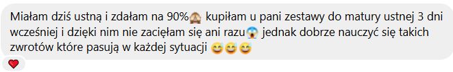 Opinia o kursie maturalnym z angielskiego 1